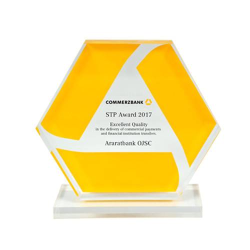 Already fot the sixth year running Commerzbank AG honours ARARATBANK with excellent STP Quallity award