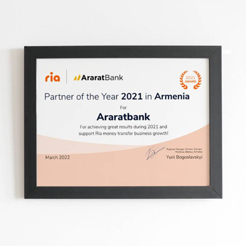 Partner of the Year 2021 in Armenia