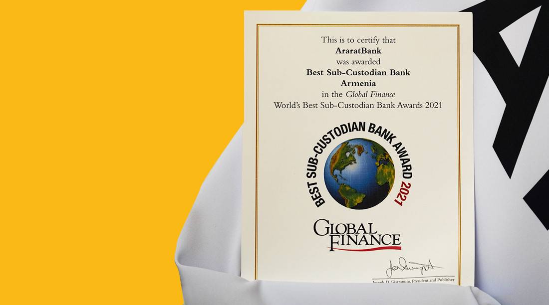 Global Finance names ARARATBANK the Best Sub-Custodian Bank in Armenia